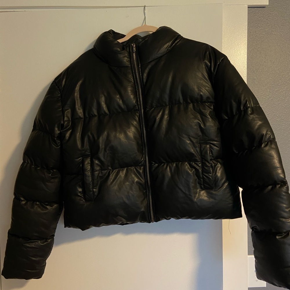 Leather black jacket